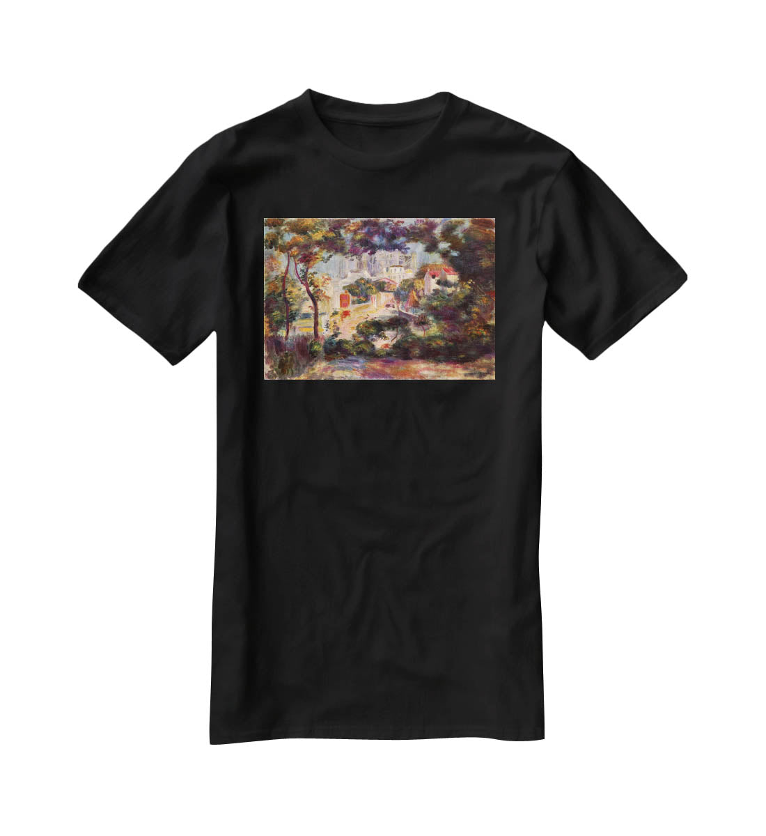 Landscape with the view of Sacre Coeur by Renoir T-Shirt - Canvas Art Rocks - 1