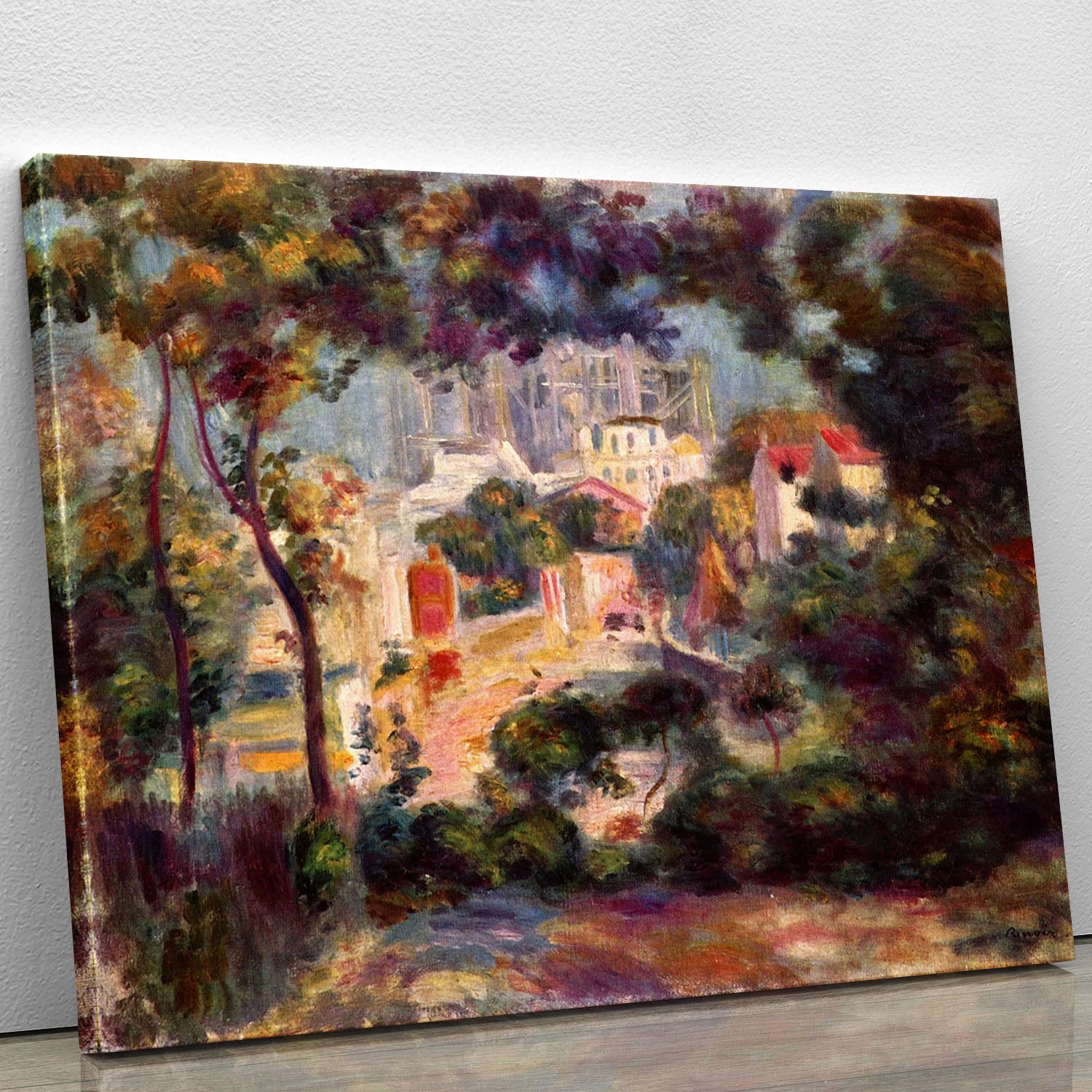 Landscape with the view of Sacre Coeur by Renoir Canvas Print or Poster - Canvas Art Rocks - 1