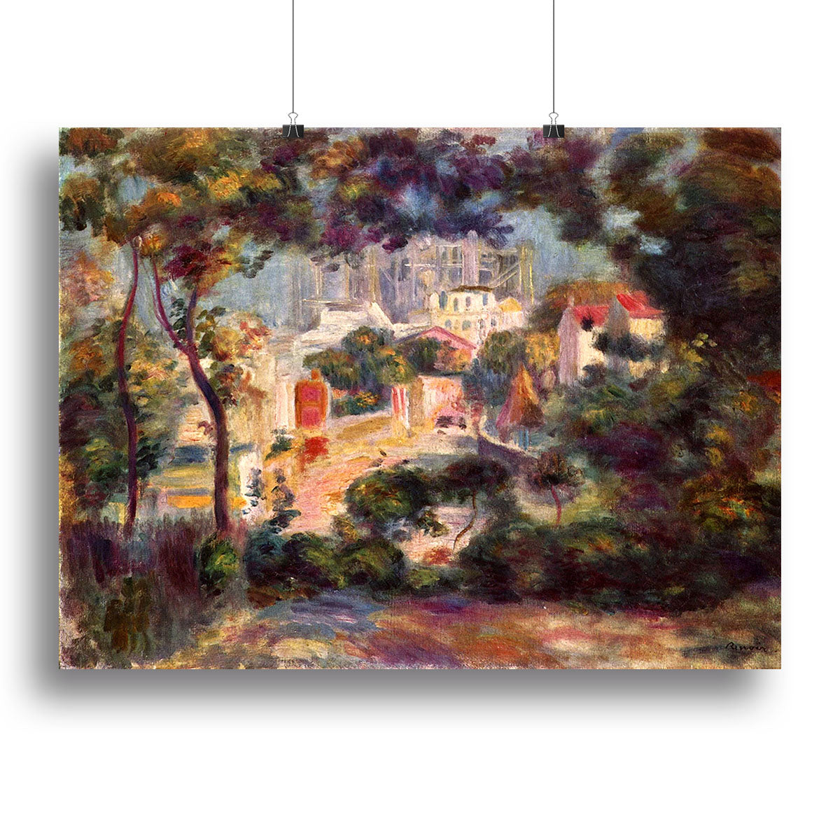 Landscape with the view of Sacre Coeur by Renoir Canvas Print or Poster - Canvas Art Rocks - 2