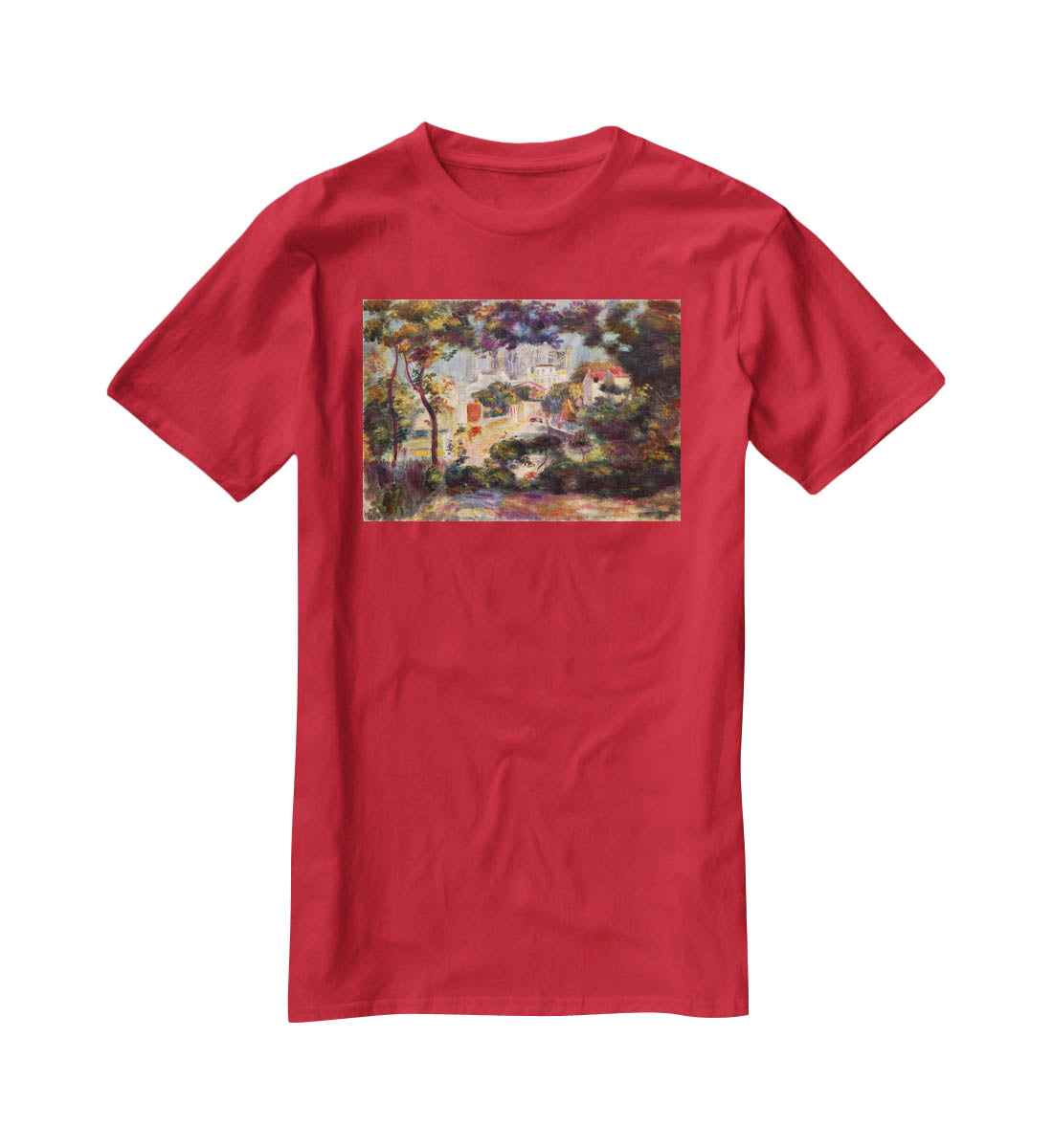 Landscape with the view of Sacre Coeur by Renoir T-Shirt - Canvas Art Rocks - 4