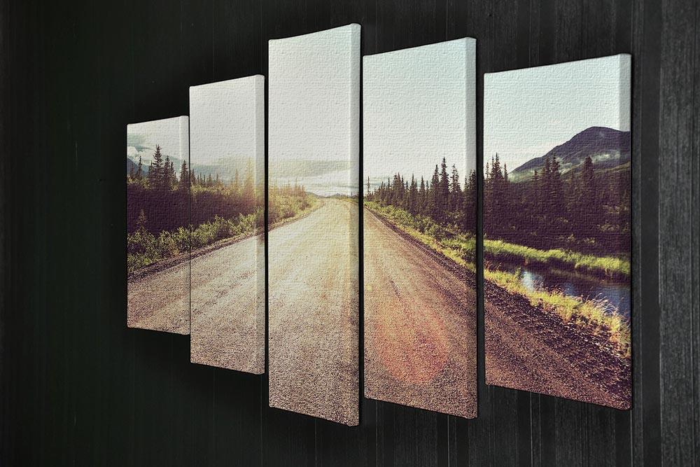 Landscapes on Denali highway 5 Split Panel Canvas  - Canvas Art Rocks - 2