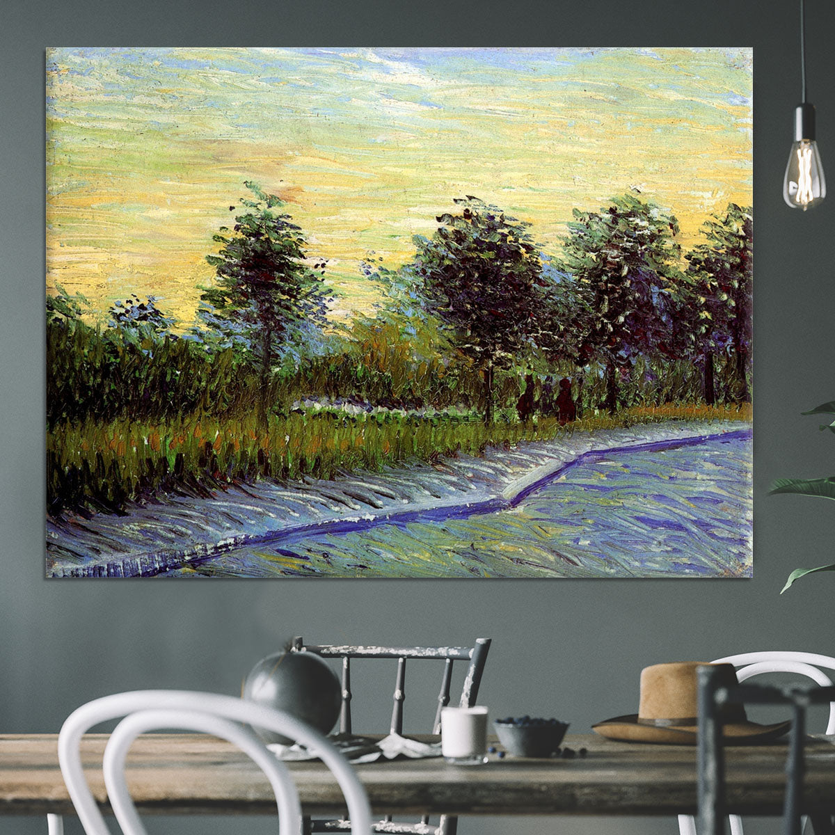 Lane in Voyer d Argenson Park at Asnieres by Van Gogh Canvas Print or Poster - Canvas Art Rocks - 3