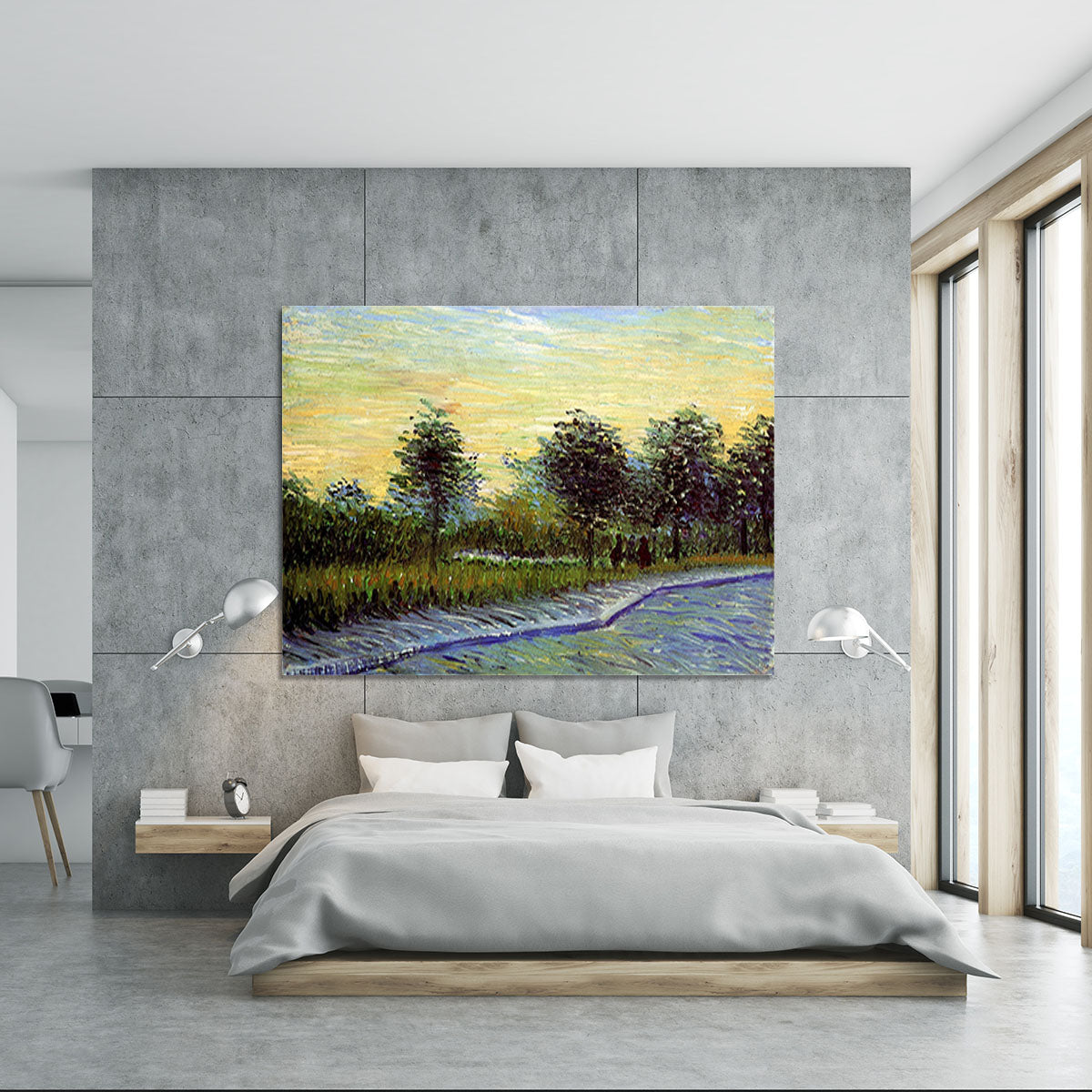 Lane in Voyer d Argenson Park at Asnieres by Van Gogh Canvas Print or Poster - Canvas Art Rocks - 5