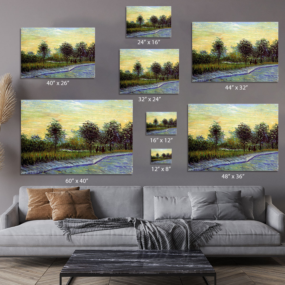 Lane in Voyer d Argenson Park at Asnieres by Van Gogh Canvas Print or Poster - Canvas Art Rocks - 7