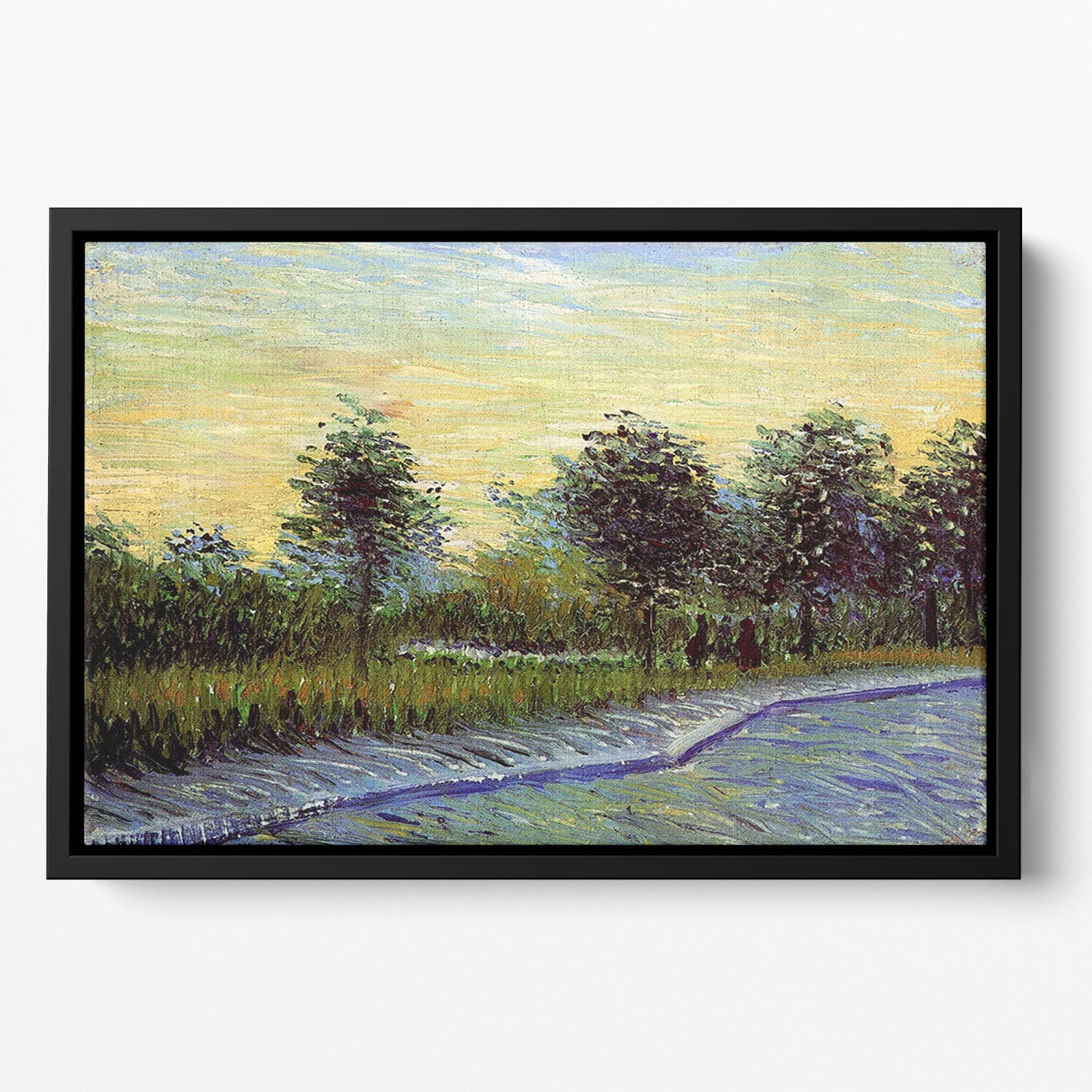Lane in Voyer d Argenson Park at Asnieres by Van Gogh Floating Framed Canvas