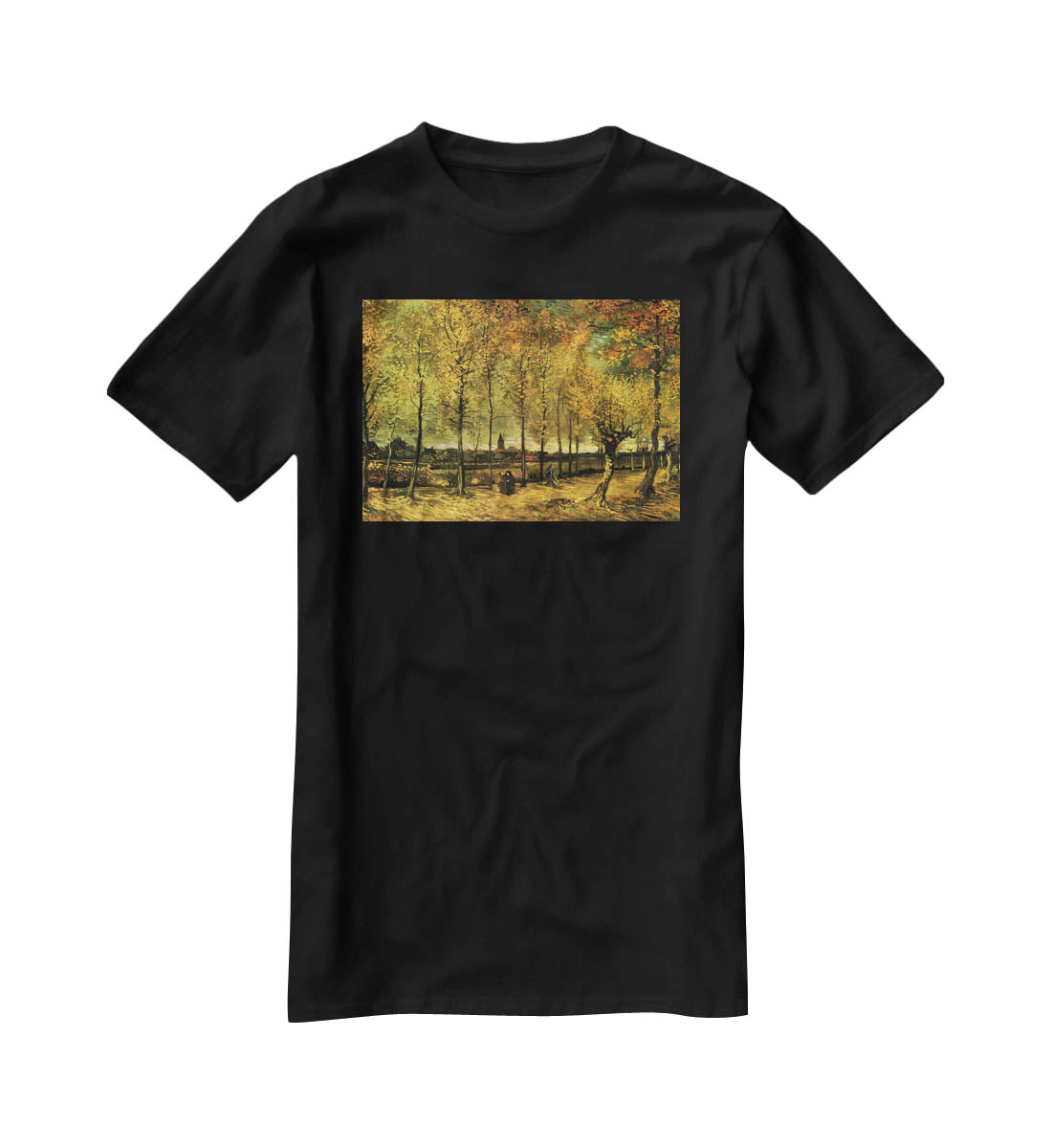 Lane with Poplars by Van Gogh T-Shirt - Canvas Art Rocks - 1