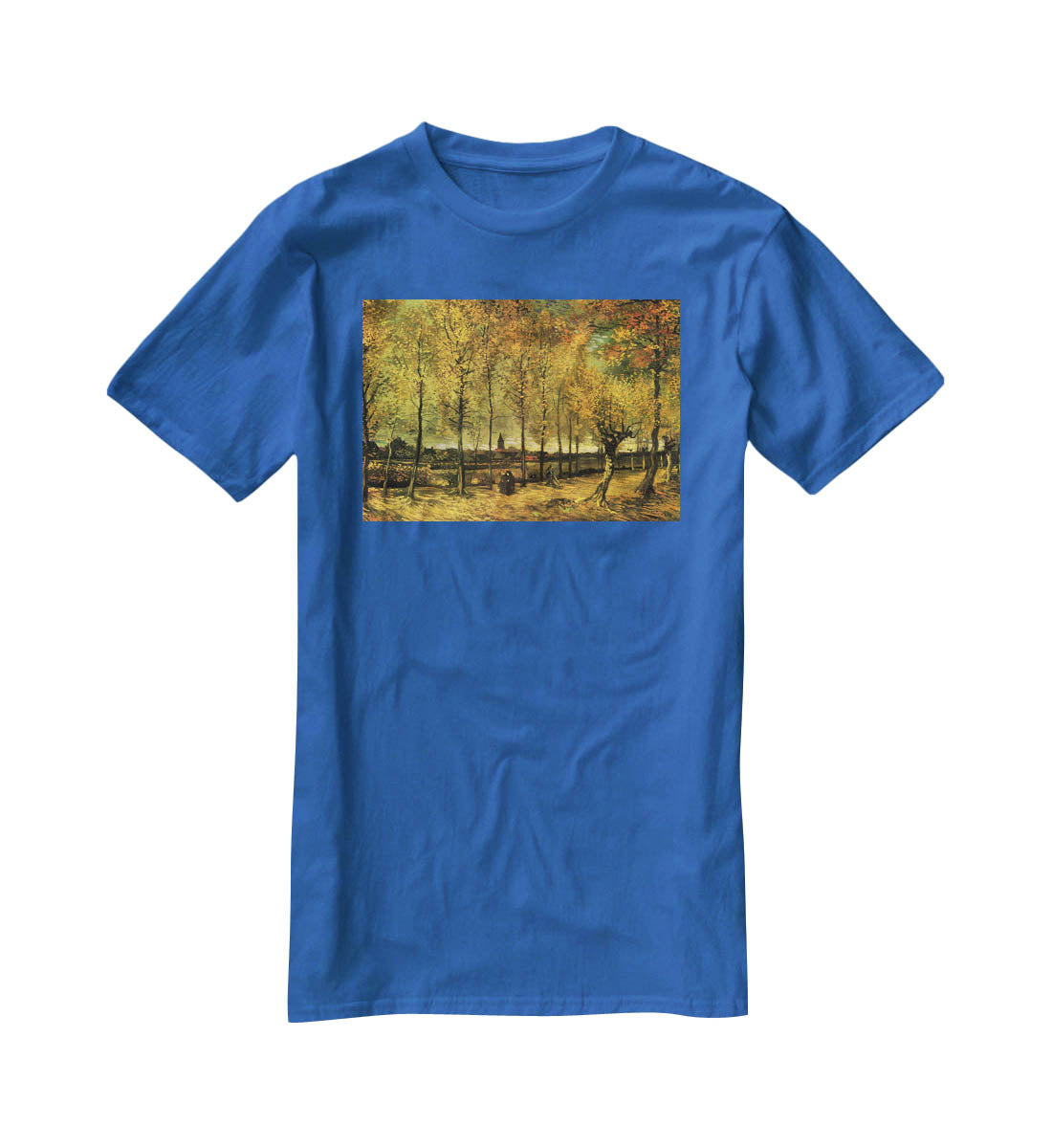 Lane with Poplars by Van Gogh T-Shirt - Canvas Art Rocks - 2
