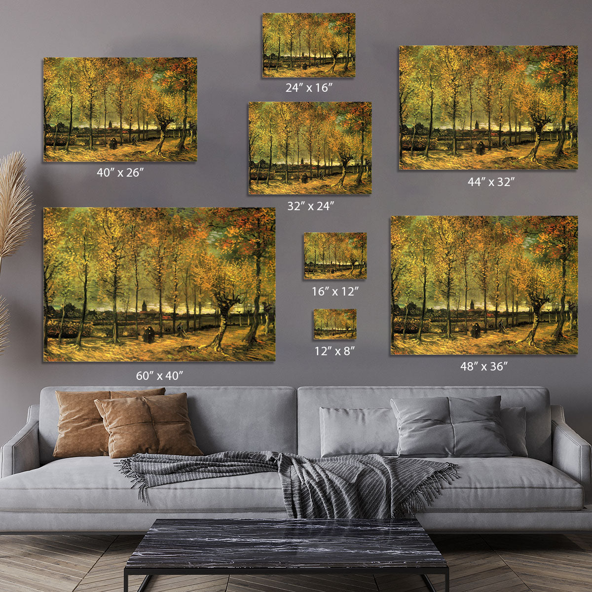 Lane with Poplars by Van Gogh Canvas Print or Poster - Canvas Art Rocks - 7