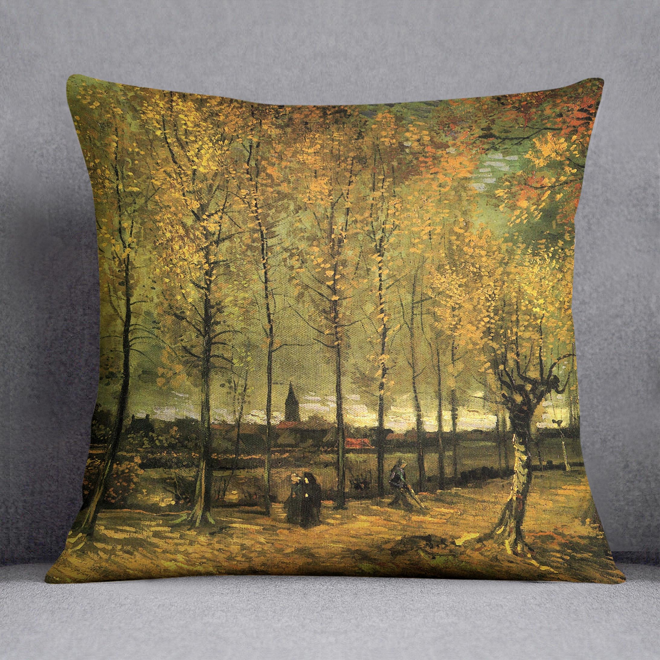 Lane with Poplars by Van Gogh Cushion