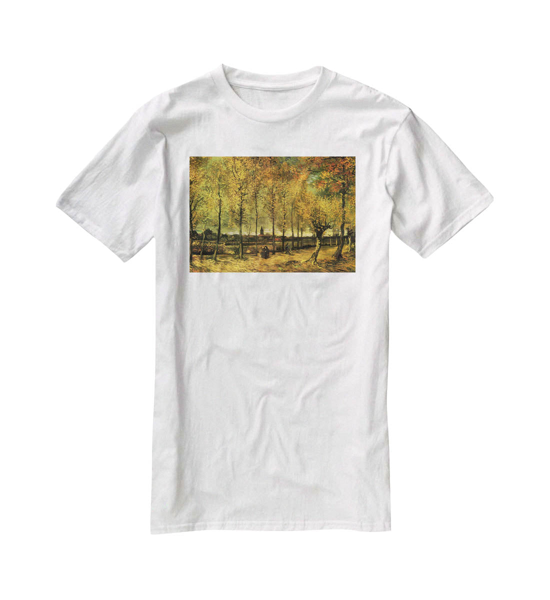 Lane with Poplars by Van Gogh T-Shirt - Canvas Art Rocks - 5