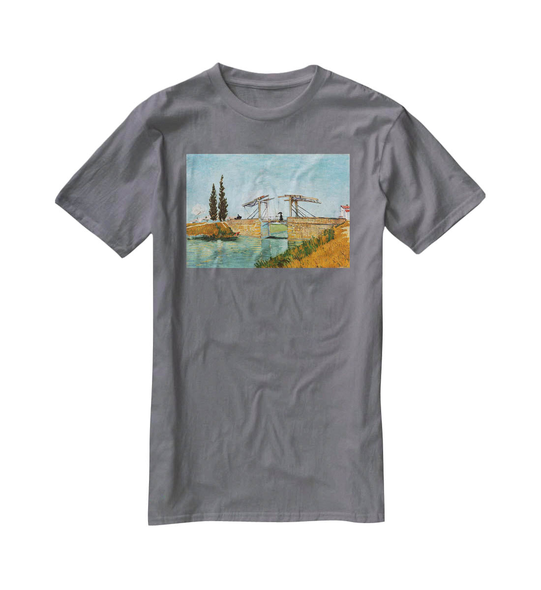 Langlois Bridge by Van Gogh T-Shirt - Canvas Art Rocks - 3
