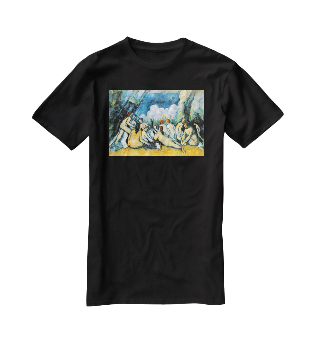 Large Bathers by Cezanne T-Shirt - Canvas Art Rocks - 1