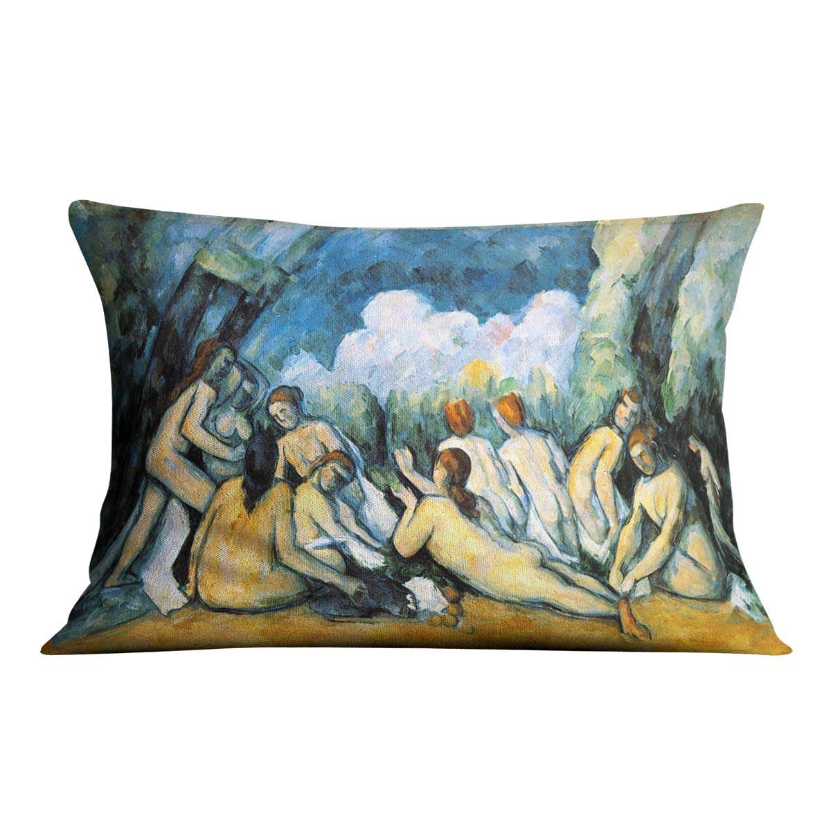 Large Bathers by Cezanne Cushion