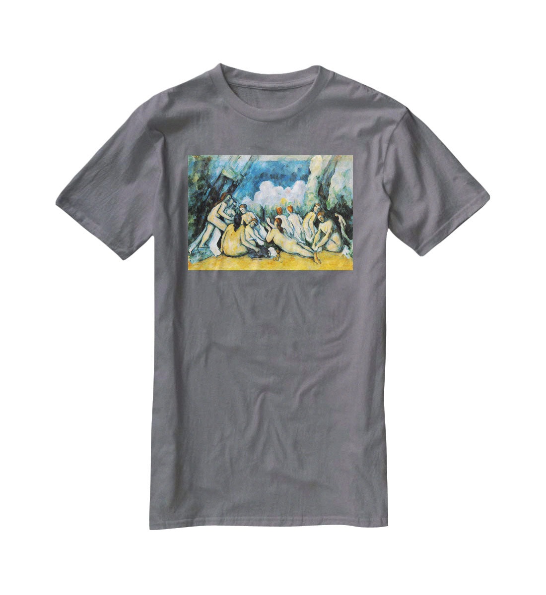 Large Bathers by Cezanne T-Shirt - Canvas Art Rocks - 3