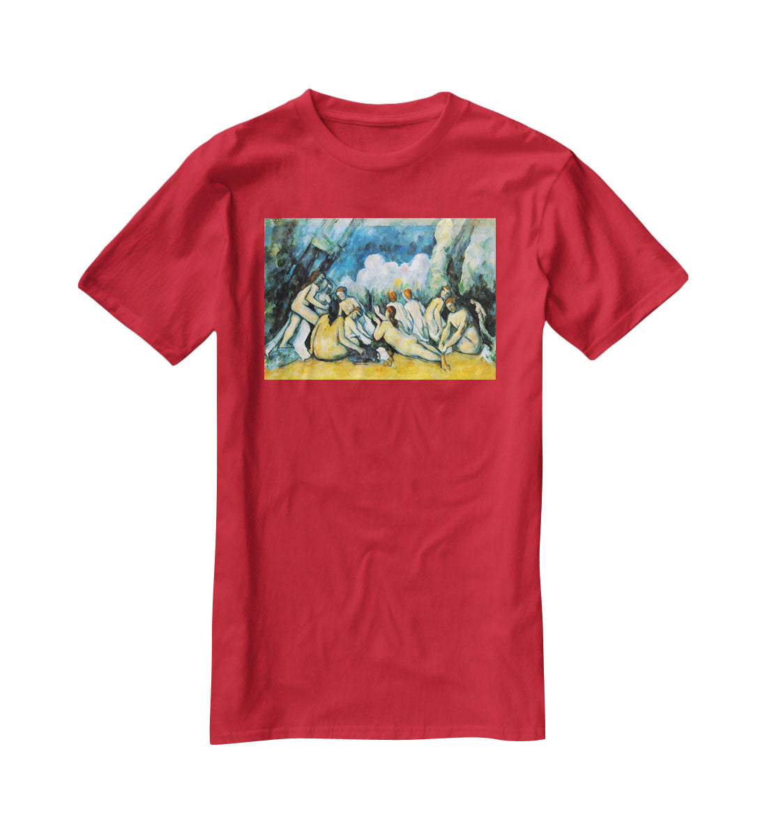 Large Bathers by Cezanne T-Shirt - Canvas Art Rocks - 4