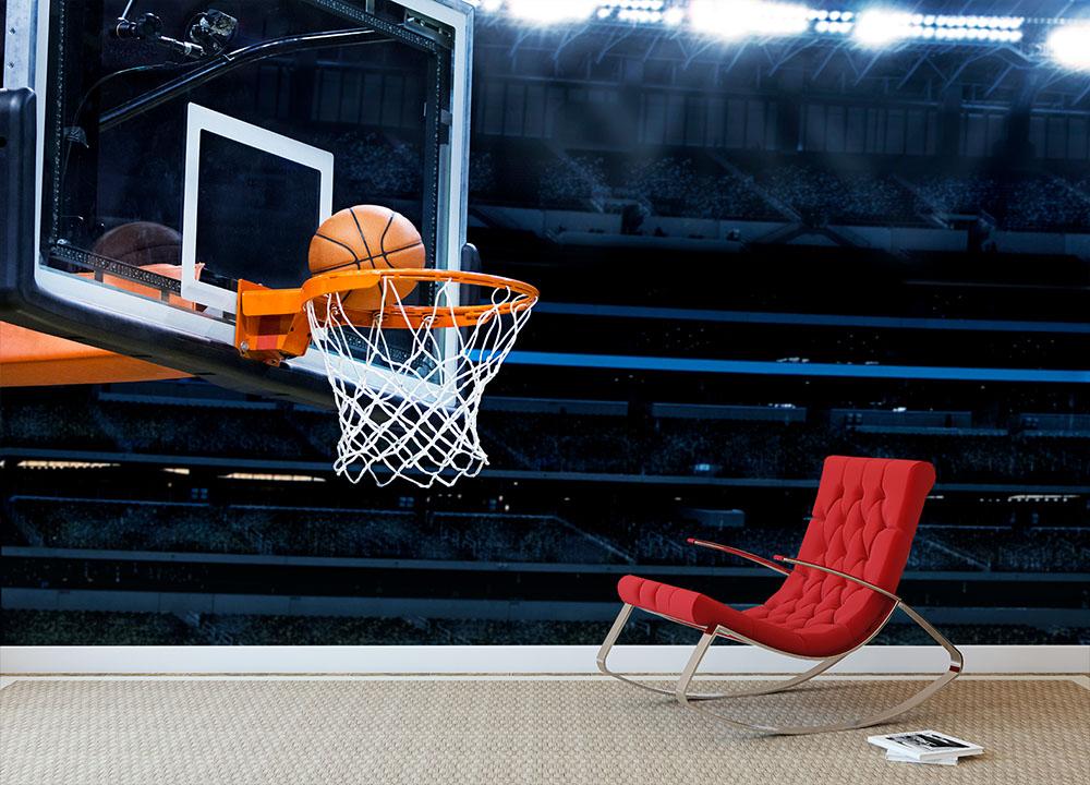 Large basketball arena Wall Mural Wallpaper - Canvas Art Rocks - 2