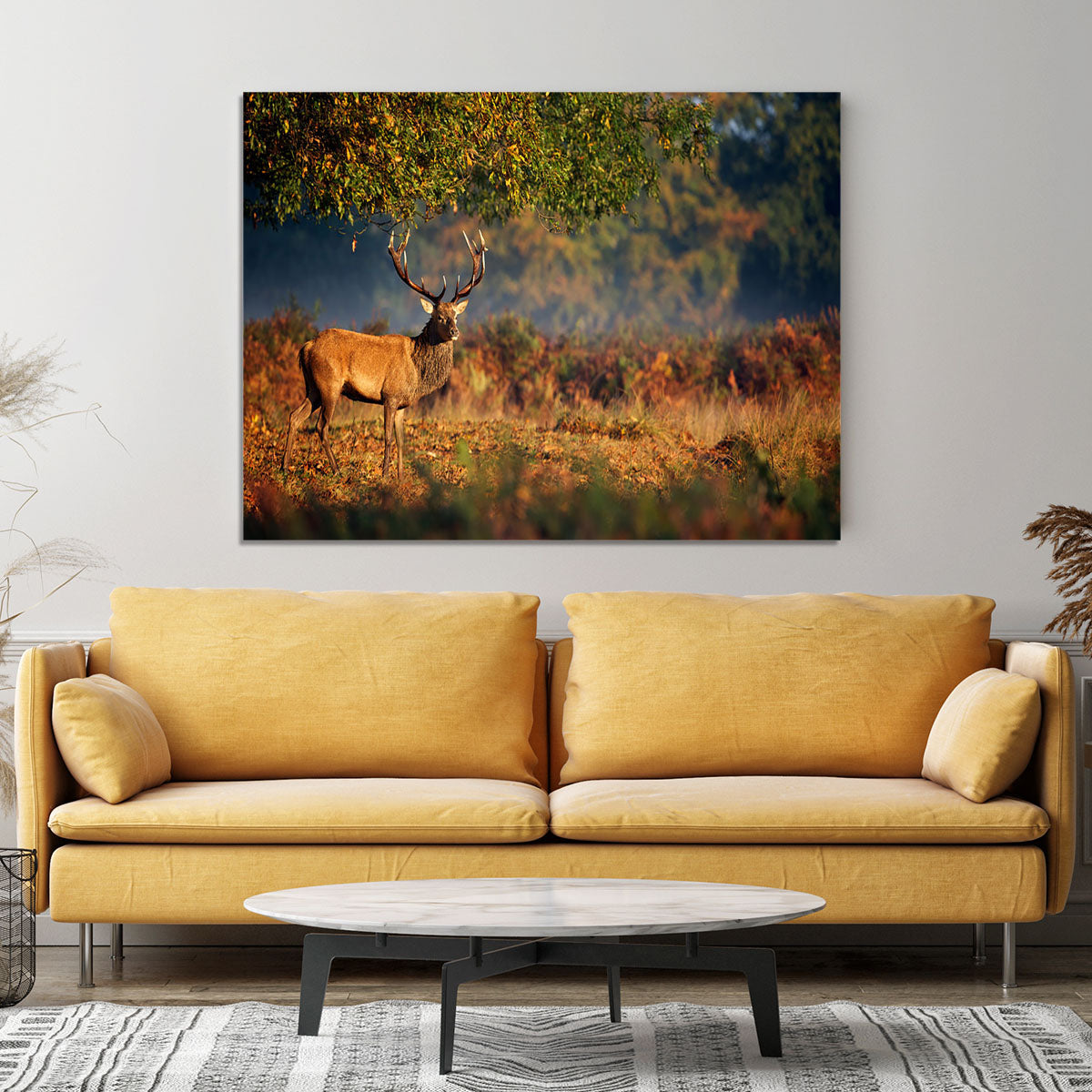 Large red deer stag in autumn Canvas Print or Poster - Canvas Art Rocks - 4