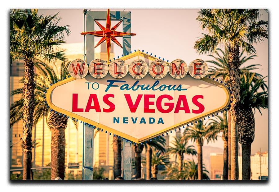 Las Vegas Welcomes You Canvas Print or Poster  - Canvas Art Rocks - 1