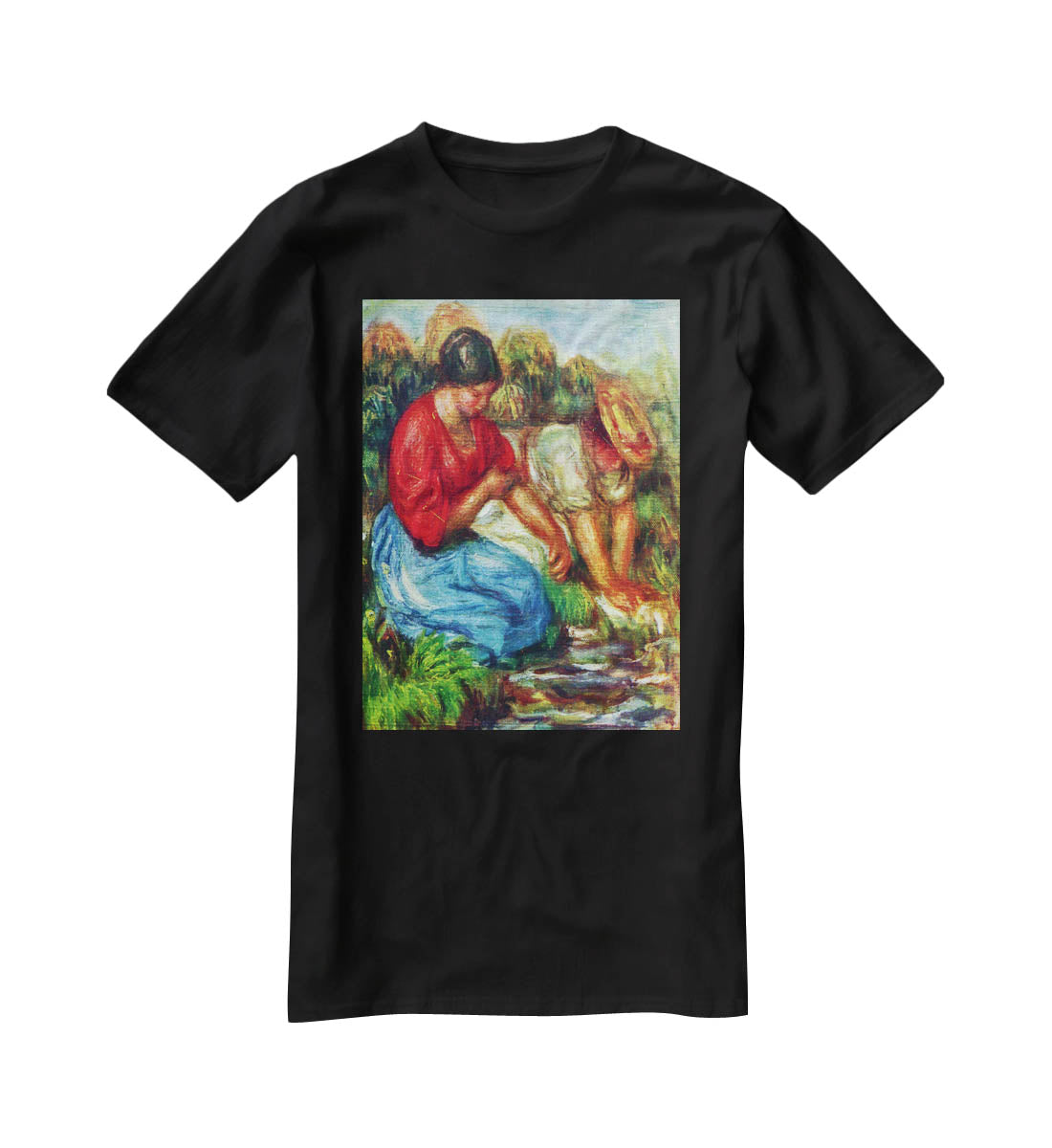 Laundresses 1 by Renoir T-Shirt - Canvas Art Rocks - 1