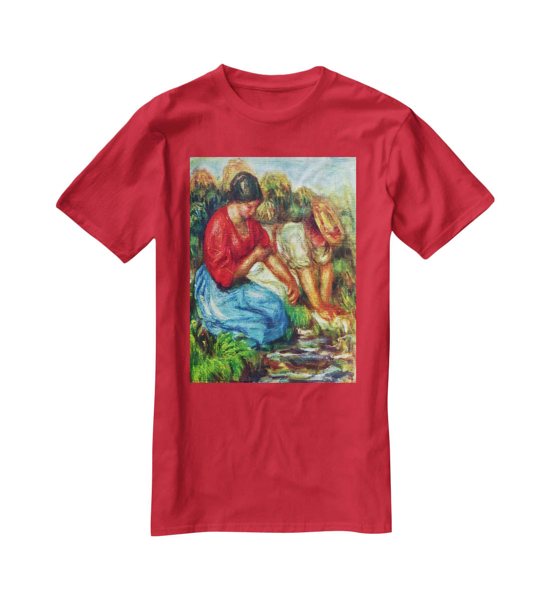 Laundresses 1 by Renoir T-Shirt - Canvas Art Rocks - 4