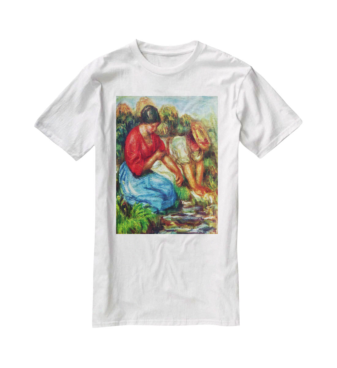 Laundresses 1 by Renoir T-Shirt - Canvas Art Rocks - 5