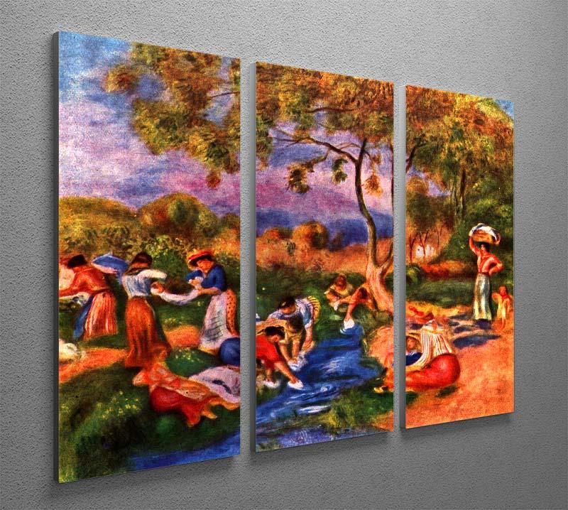 Laundresses by Renoir 3 Split Panel Canvas Print - Canvas Art Rocks - 2