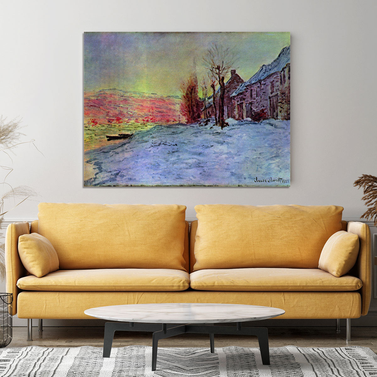 Lava Court sunshine and snow by Monet Canvas Print or Poster - Canvas Art Rocks - 4