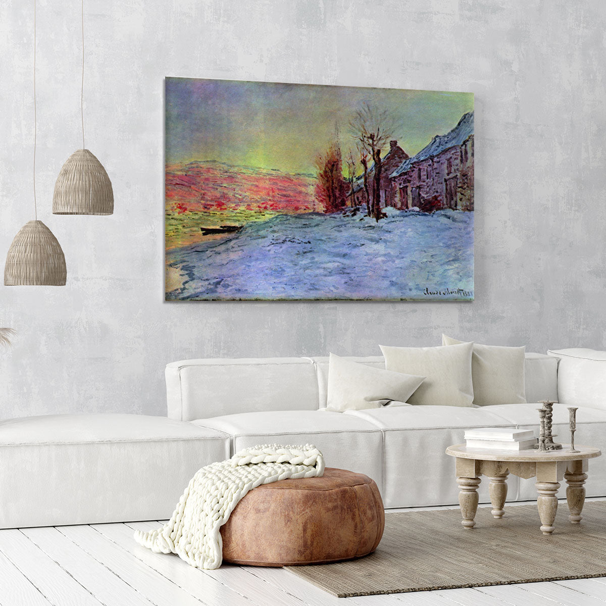 Lava Court sunshine and snow by Monet Canvas Print or Poster - Canvas Art Rocks - 6