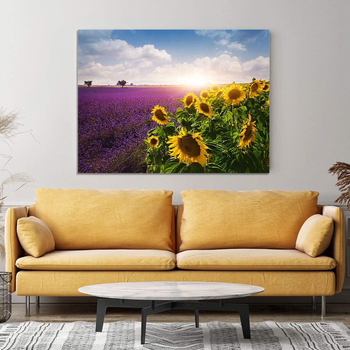 Lavender and sunflowers fields Canvas Print or Poster - Canvas Art Rocks - 4