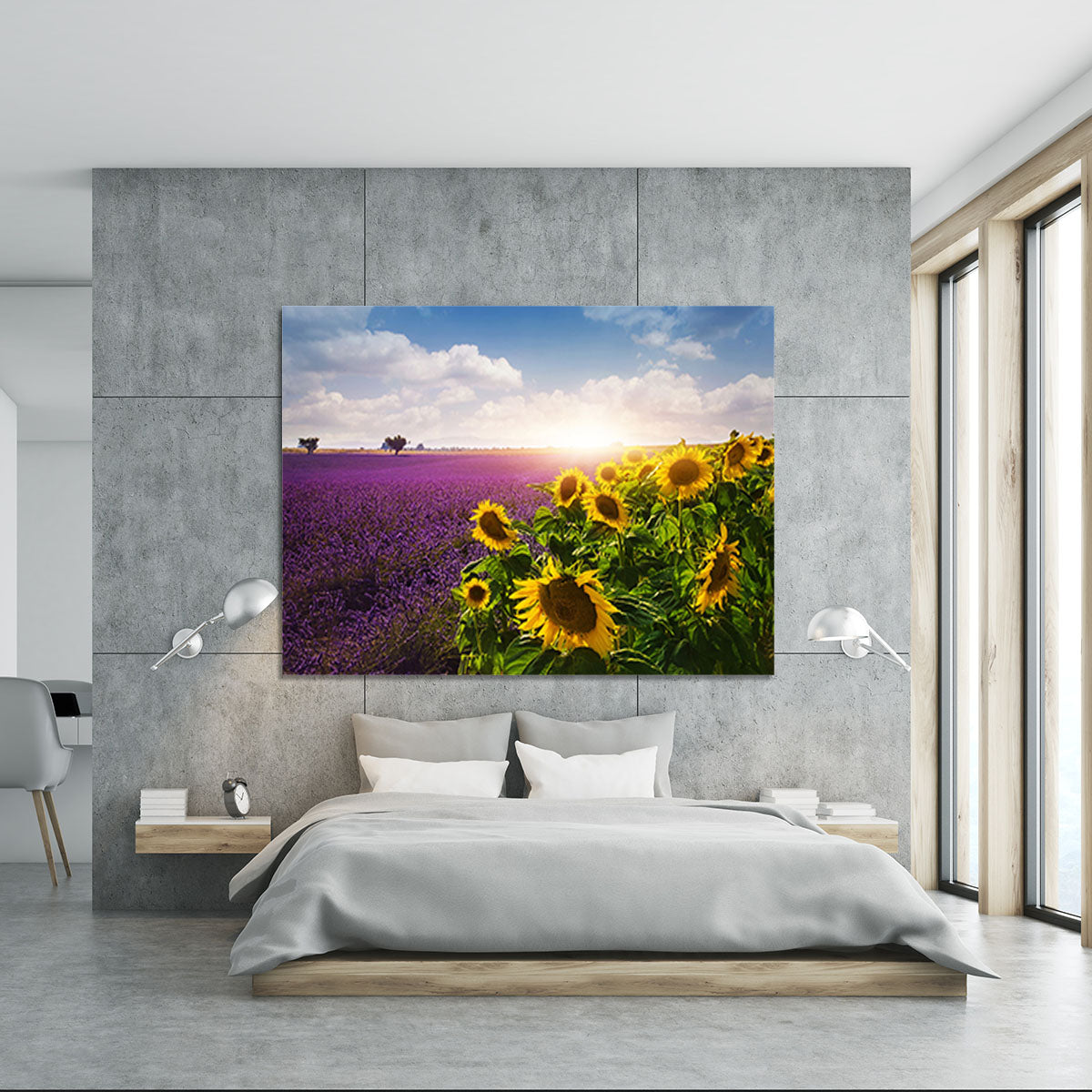 Lavender and sunflowers fields Canvas Print or Poster - Canvas Art Rocks - 5