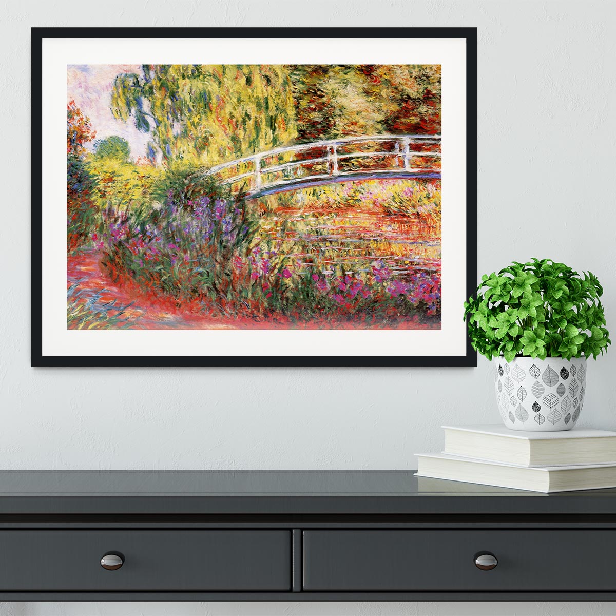 Le Bassin aux Nympheas by Monet Framed Print - Canvas Art Rocks - 1