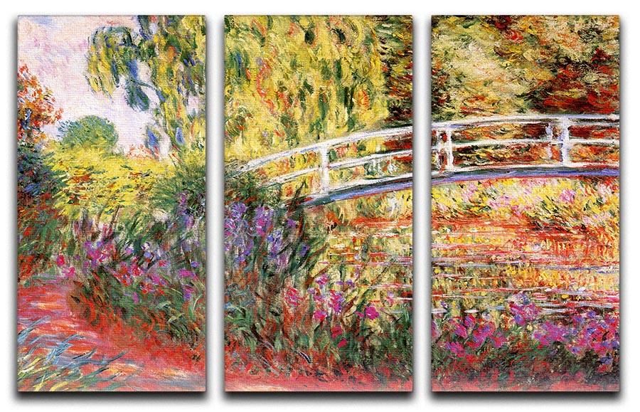 Le Bassin aux Nympheas by Monet Split Panel Canvas Print - Canvas Art Rocks - 4