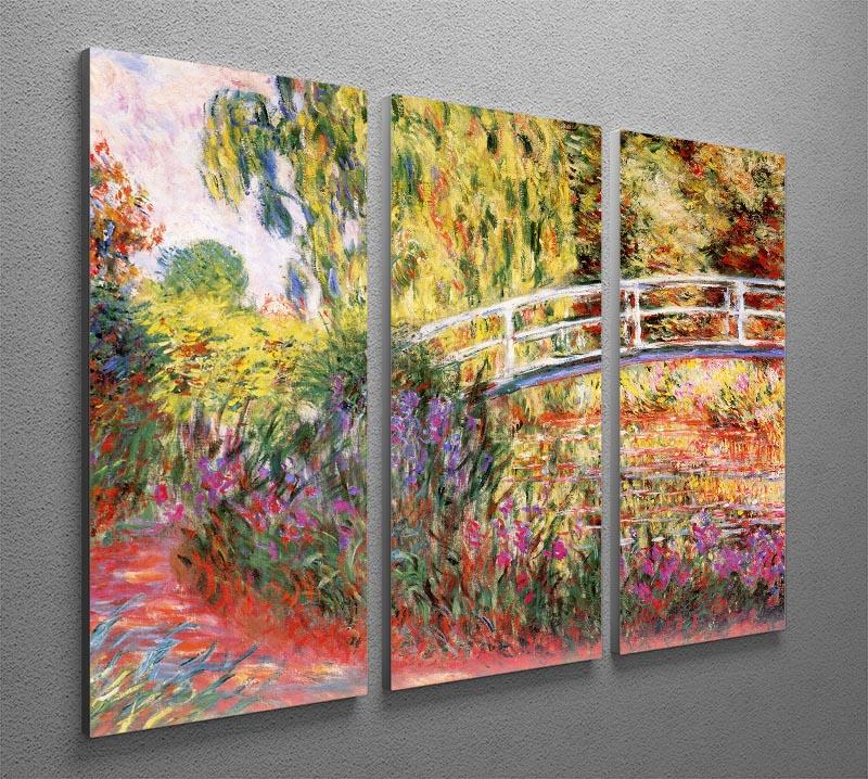 Le Bassin aux Nympheas by Monet Split Panel Canvas Print - Canvas Art Rocks - 4