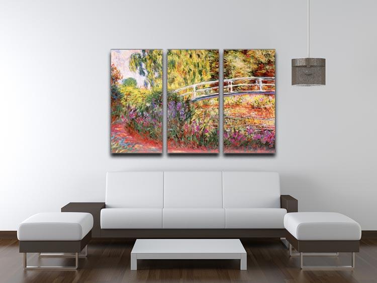 Le Bassin aux Nympheas by Monet Split Panel Canvas Print - Canvas Art Rocks - 4