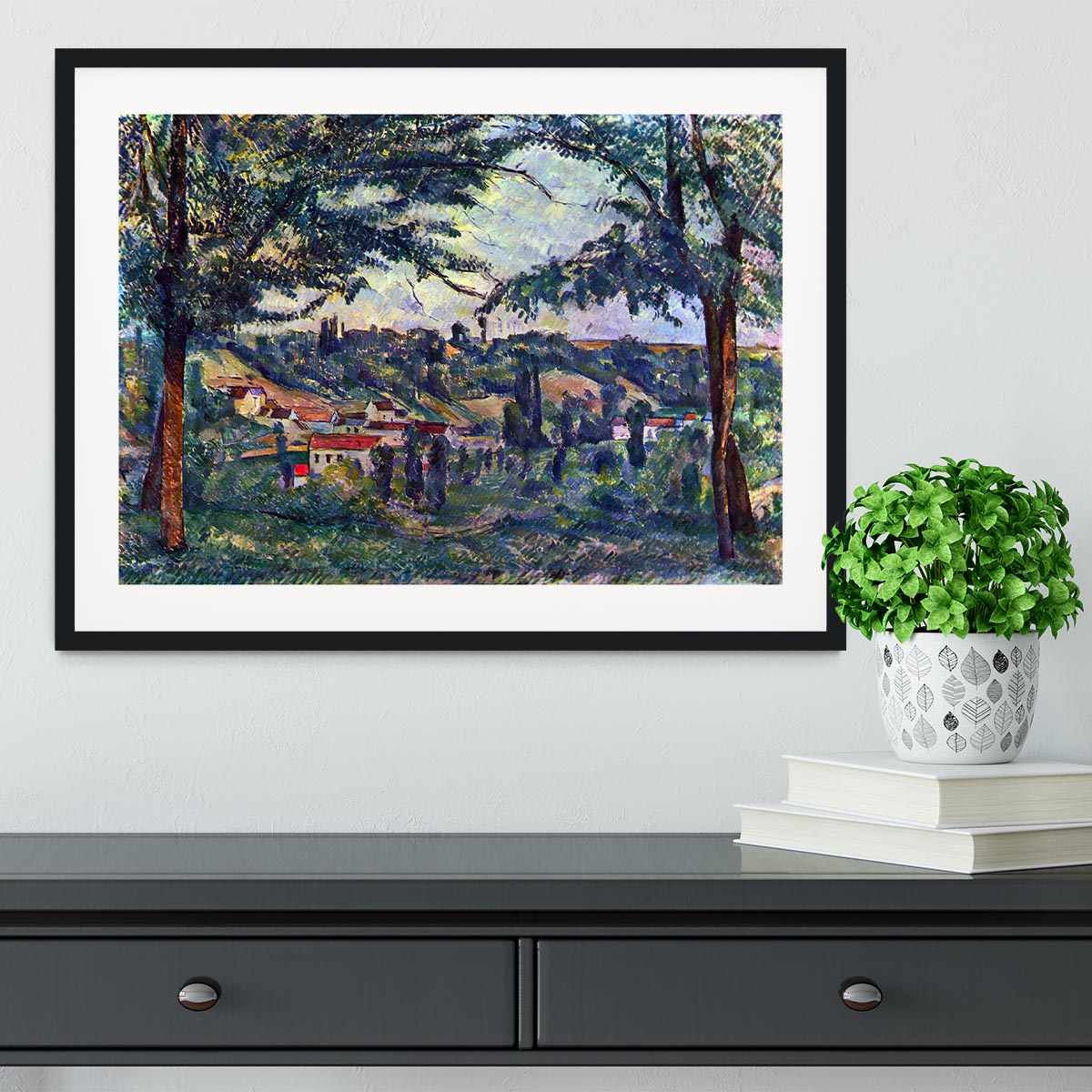 Le Chateau Noir by Cezanne Framed Print - Canvas Art Rocks - 1
