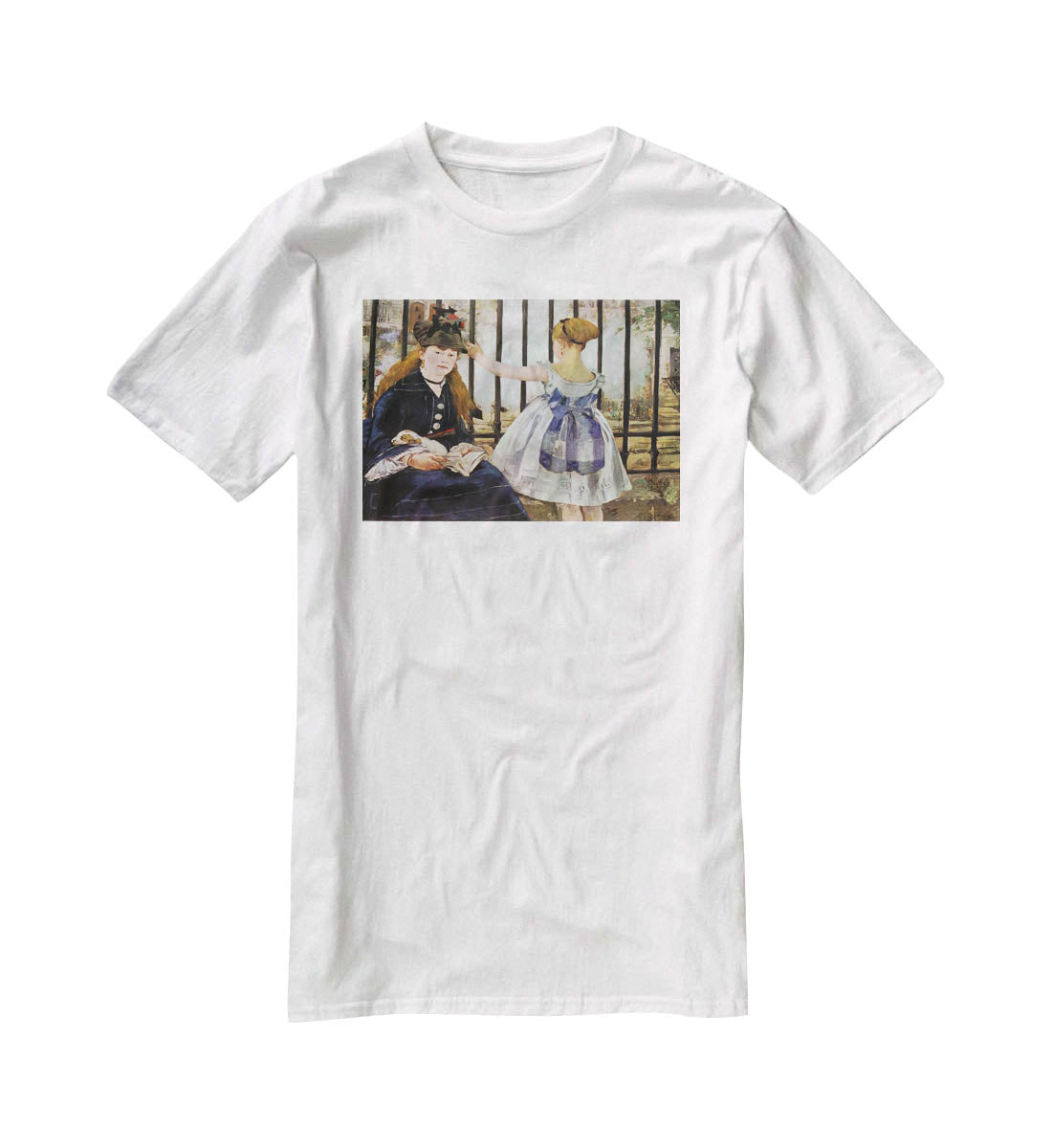 Le Chemin de fer 1873 by Manet T-Shirt - Canvas Art Rocks - 5