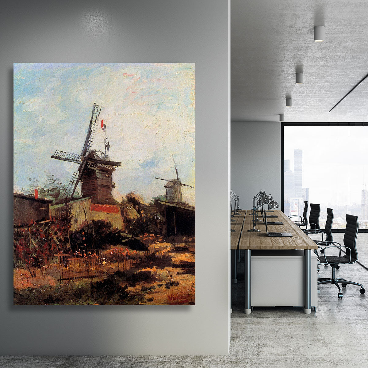 Le Moulin de Blute-Fin by Van Gogh Canvas Print or Poster - Canvas Art Rocks - 3