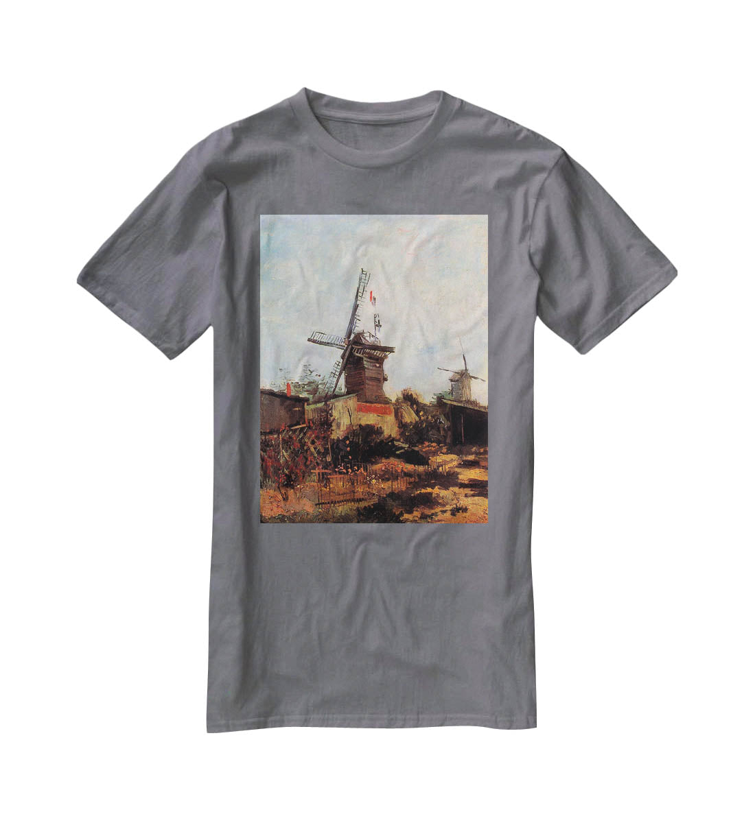 Le Moulin de Blute-Fin by Van Gogh T-Shirt - Canvas Art Rocks - 3