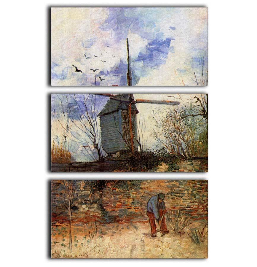 Le Moulin de la Galette 2 by Van Gogh 3 Split Panel Canvas Print - Canvas Art Rocks - 1