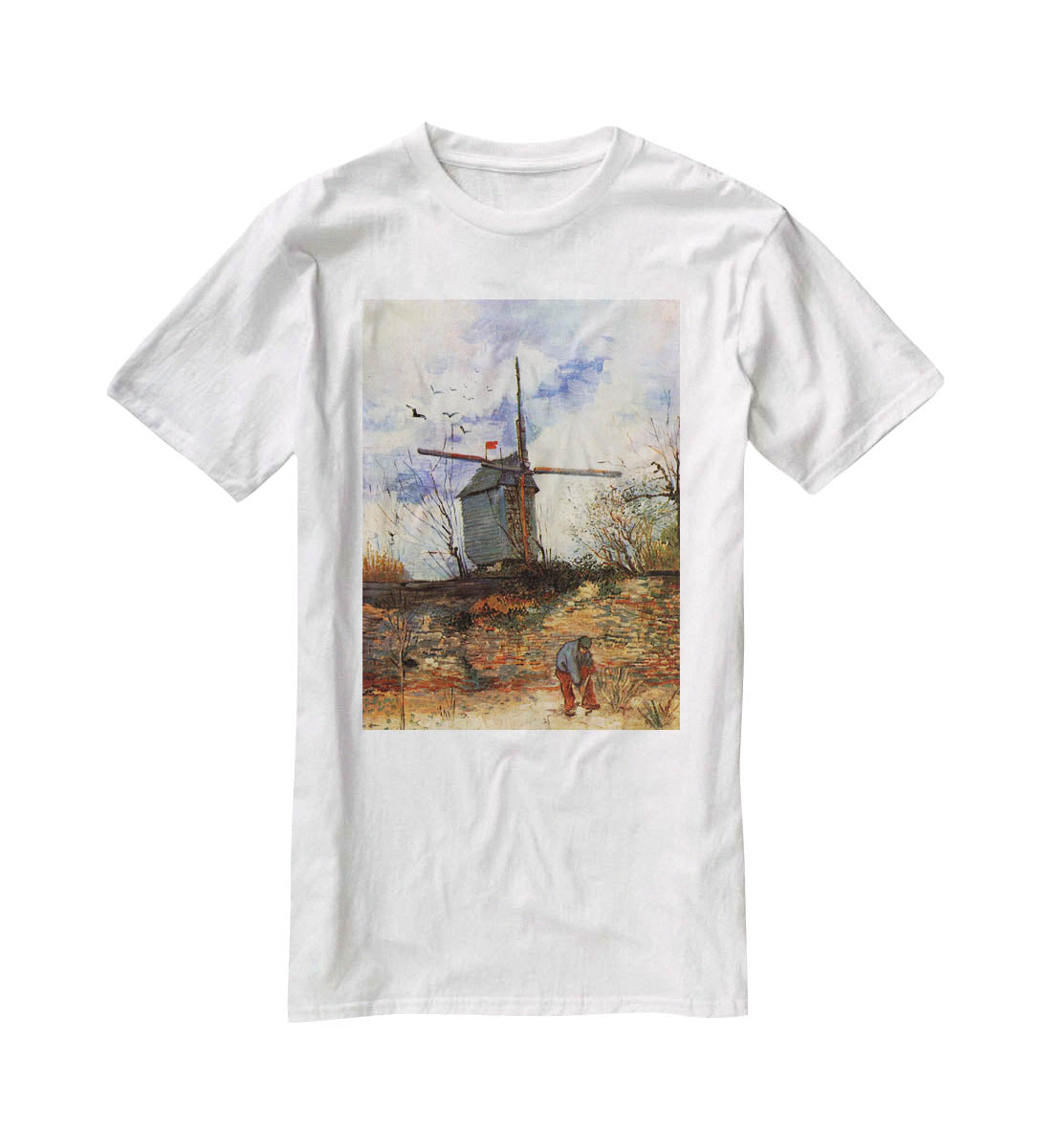 Le Moulin de la Galette 2 by Van Gogh T-Shirt - Canvas Art Rocks - 5
