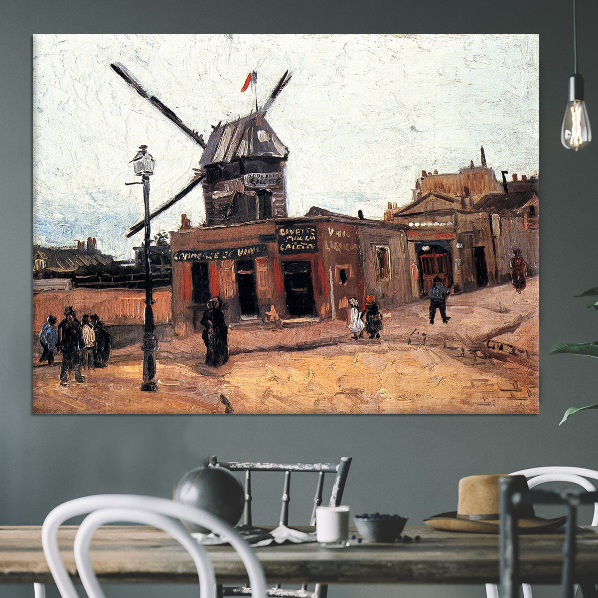 Le Moulin de la Galette 3 by Van Gogh Canvas Print or Poster - Canvas Art Rocks - 3