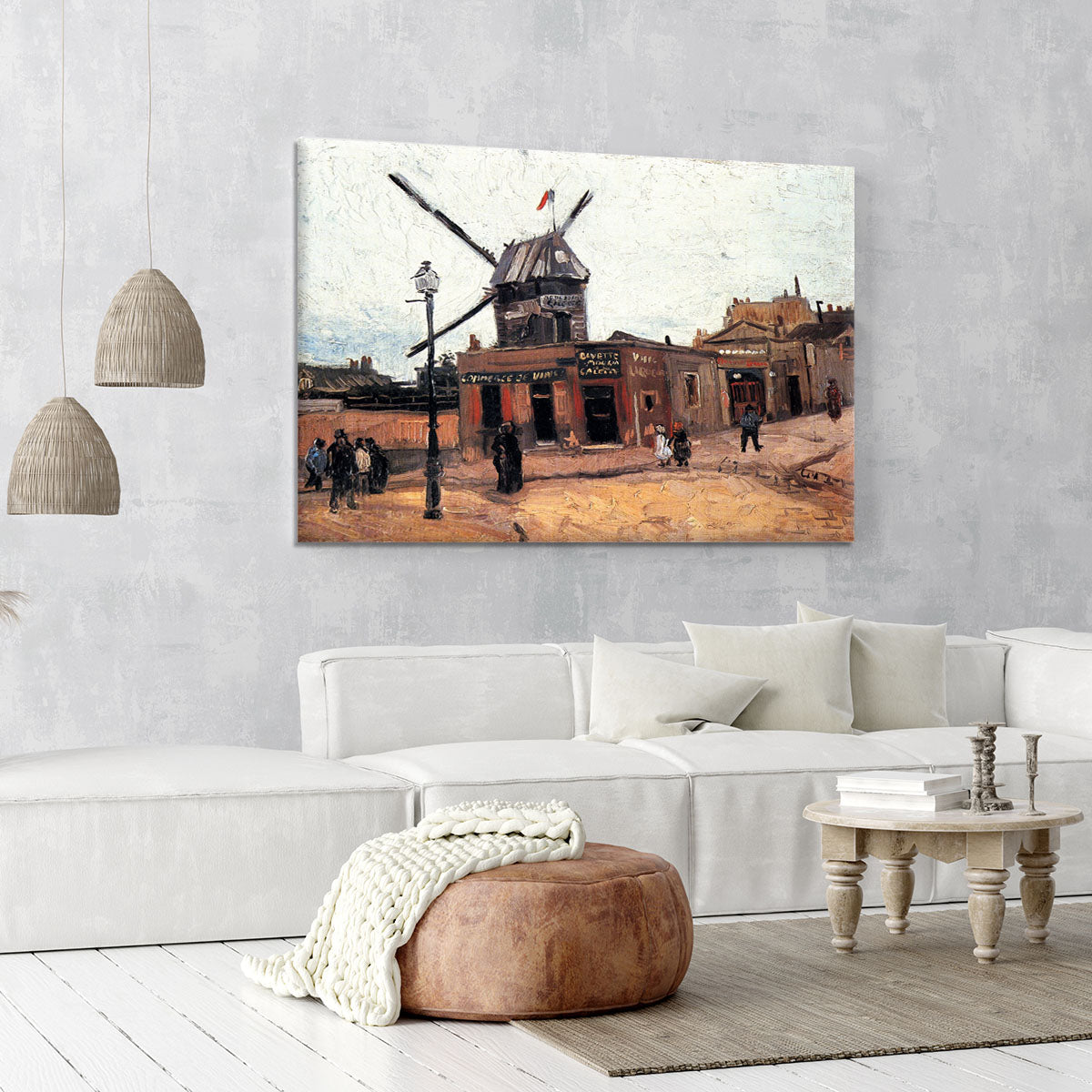 Le Moulin de la Galette 3 by Van Gogh Canvas Print or Poster - Canvas Art Rocks - 6