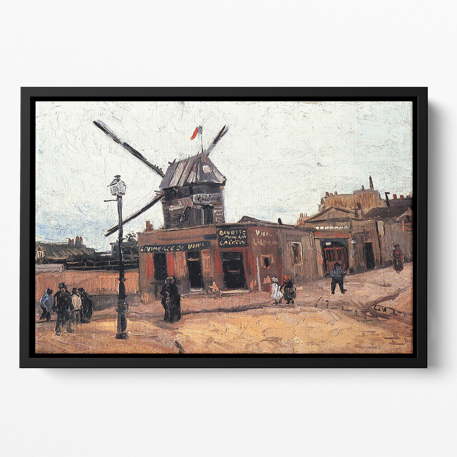 Le Moulin de la Galette 3 by Van Gogh Floating Framed Canvas