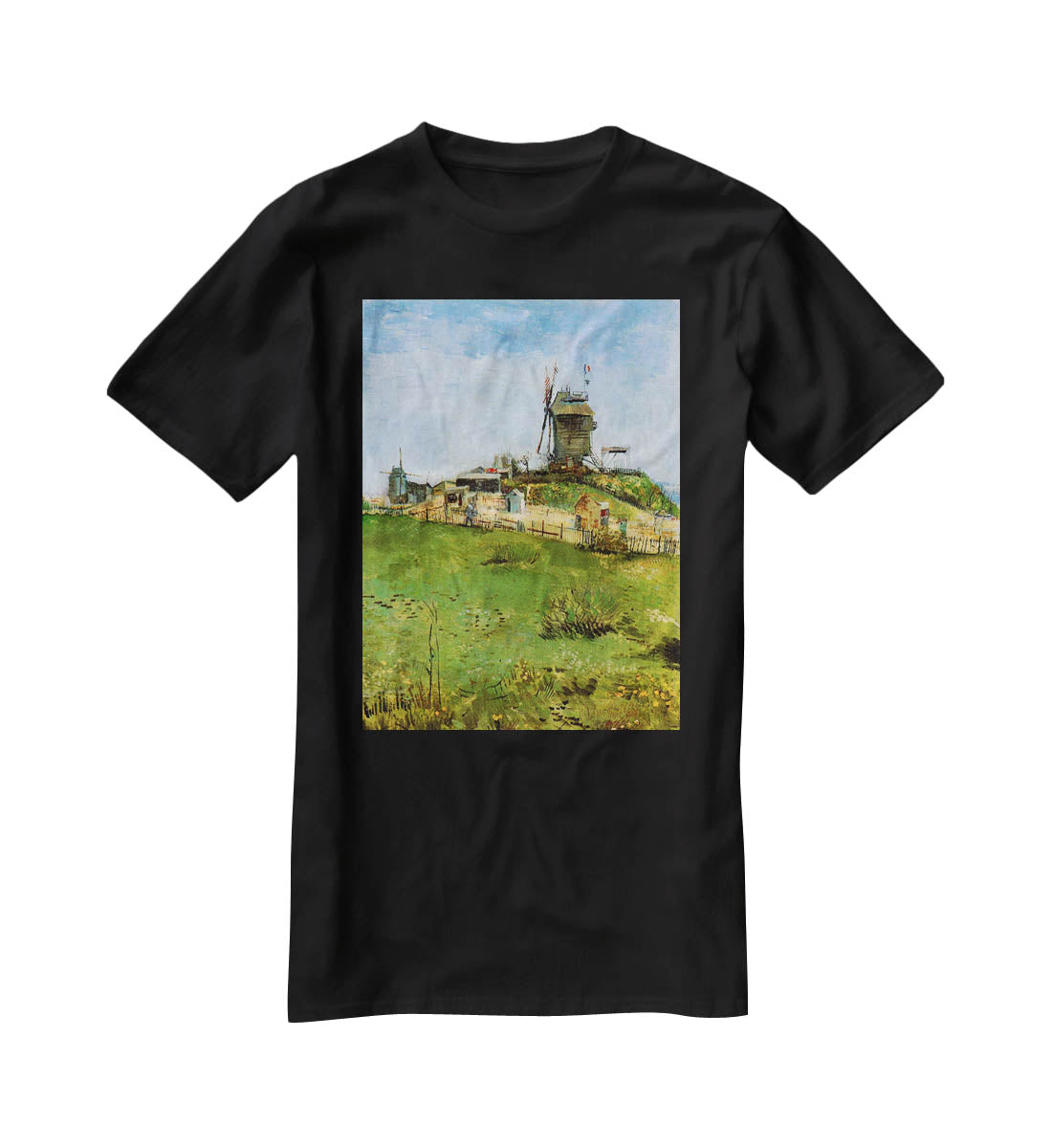 Le Moulin de la Galette 4 by Van Gogh T-Shirt - Canvas Art Rocks - 1