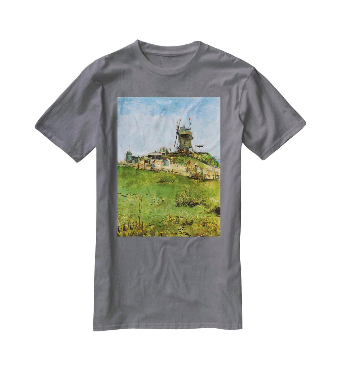 Le Moulin de la Galette 4 by Van Gogh T-Shirt - Canvas Art Rocks - 3