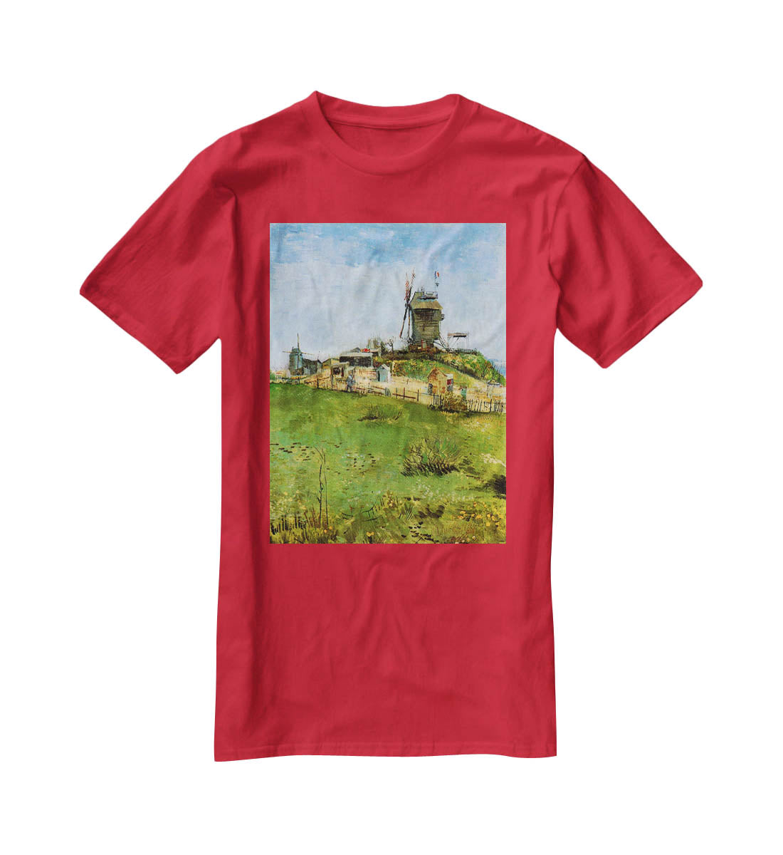 Le Moulin de la Galette 4 by Van Gogh T-Shirt - Canvas Art Rocks - 4