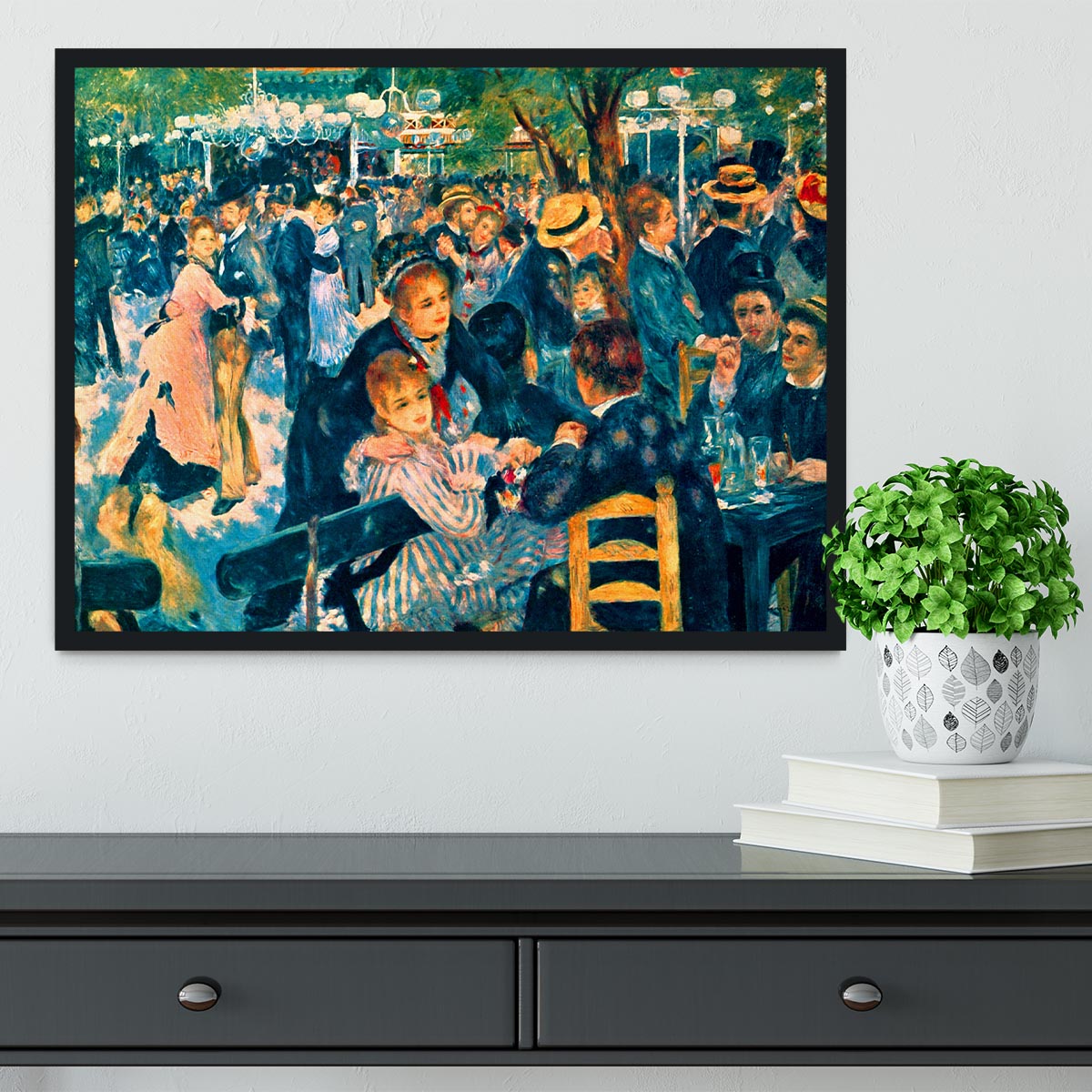 Le Moulin de la Galette Framed Print - Canvas Art Rocks - 2