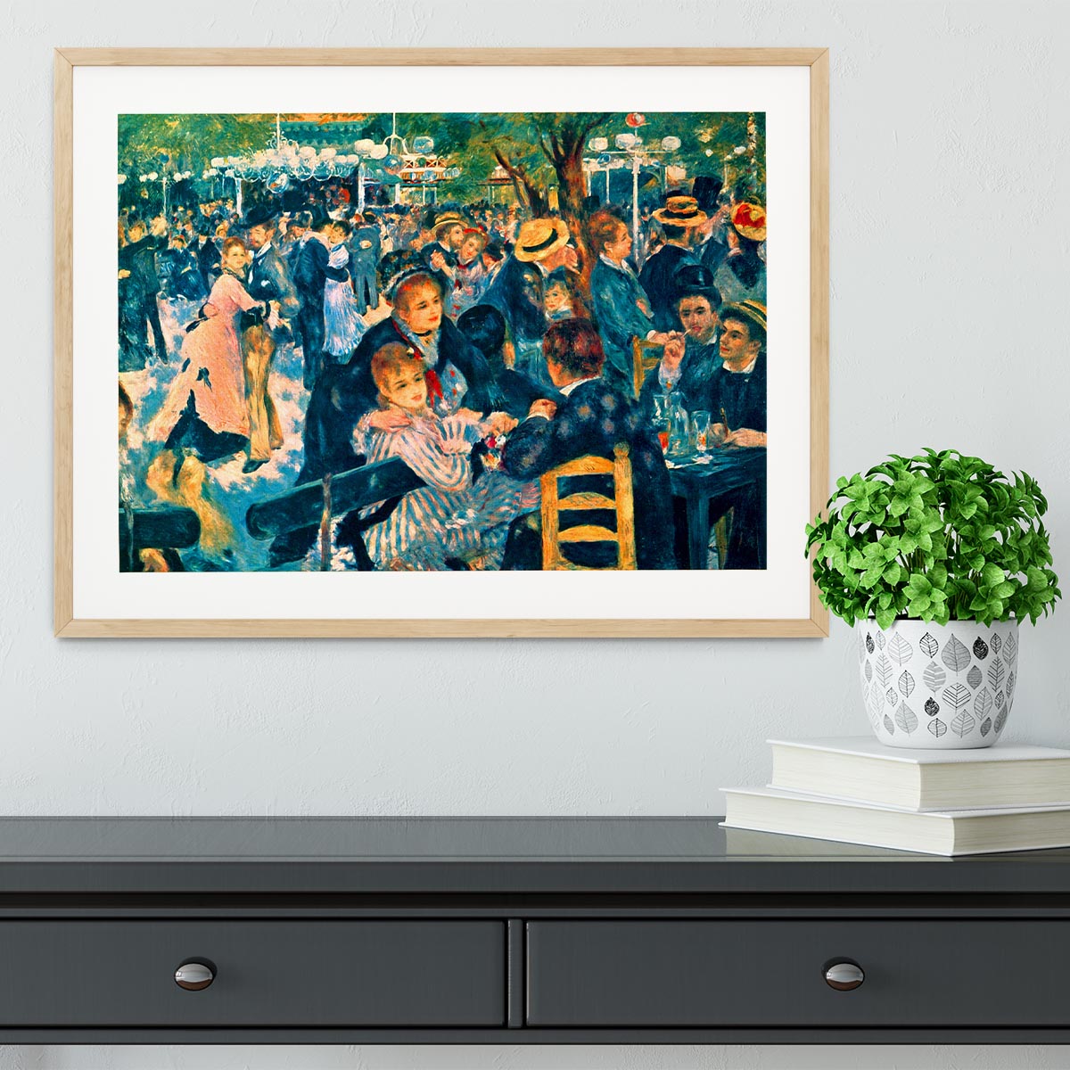 Le Moulin de la Galette Framed Print - Canvas Art Rocks - 3