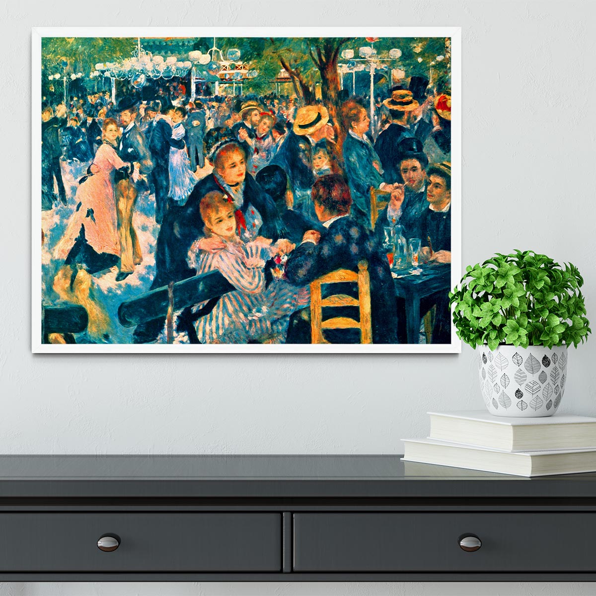 Le Moulin de la Galette Framed Print - Canvas Art Rocks -6