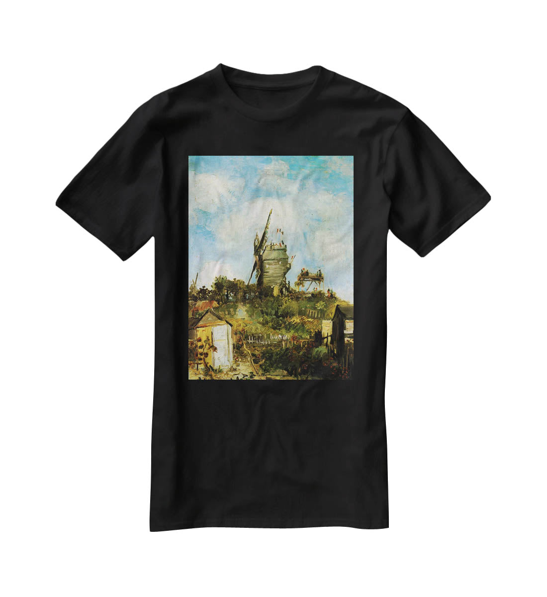 Le Moulin de la Galette by Van Gogh T-Shirt - Canvas Art Rocks - 1